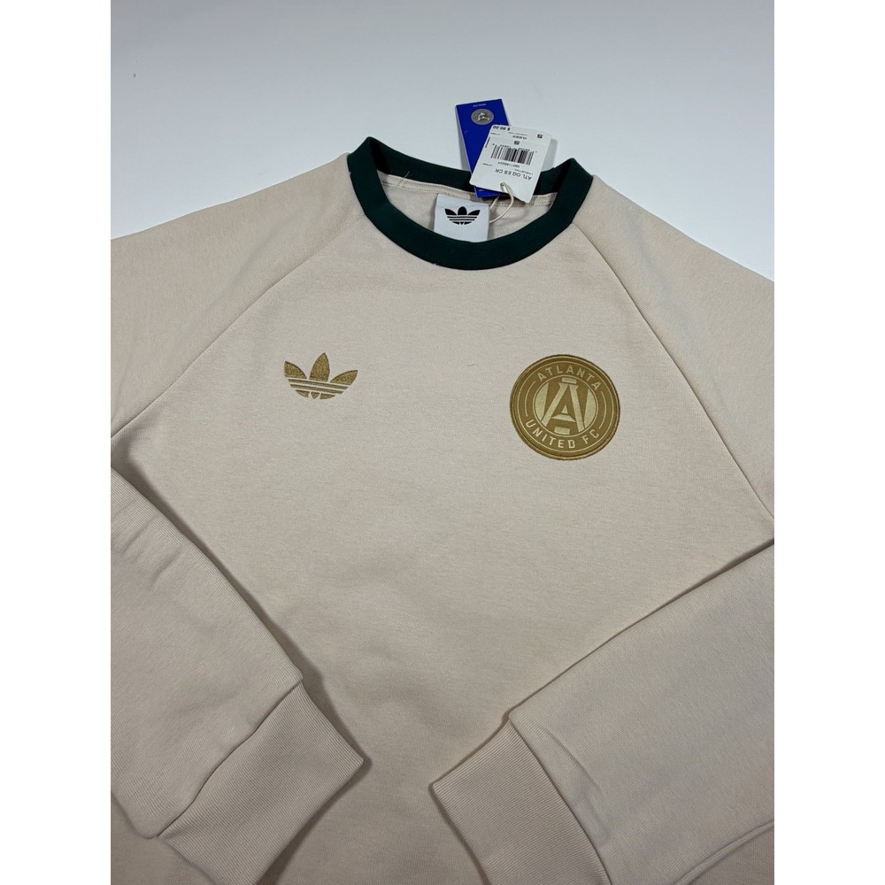 Atlanta United FC MLS Mens Small Adidas Originals St Tan Crew Neck JY7896 NWT